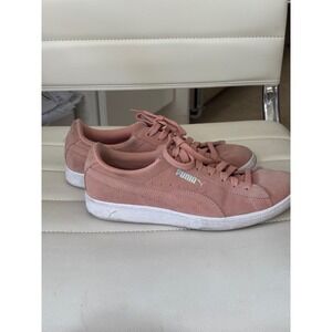 Puma Vikky v2 Suede Sneakers Pink Low Top Womens 7 367990-01 SoftFoam
